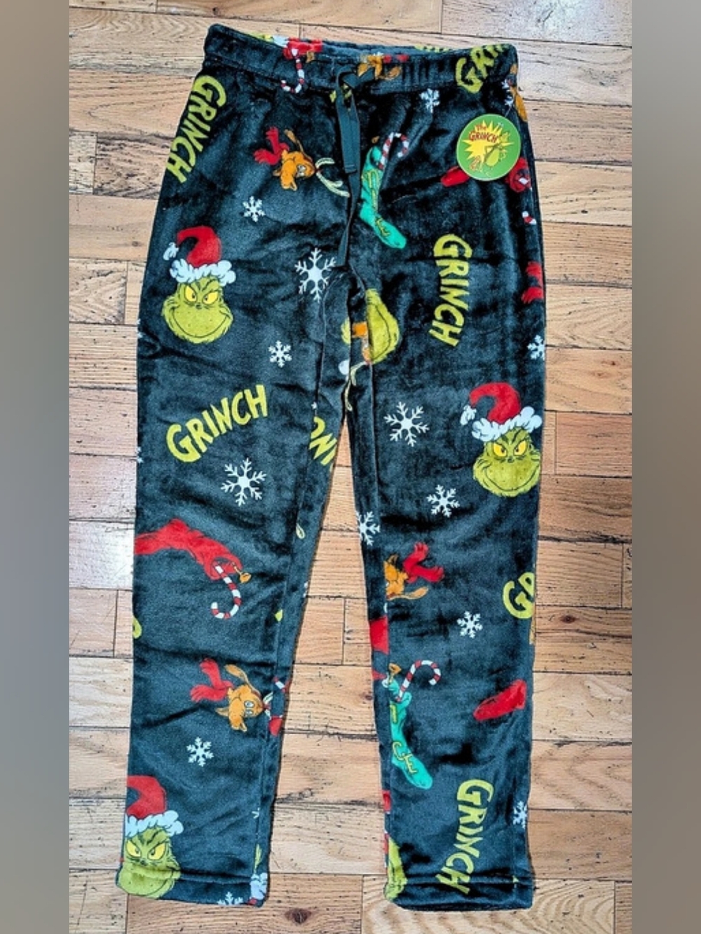 NEW Dr. Seuss The Grinch Plush Fleece Pajama Pants Adult Small *R8